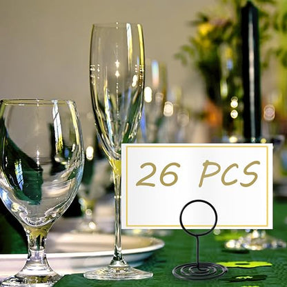 Table Number Holders, 26PCS Place Card Holder, Photo Holder (2" Black) - color: Black, size: Small