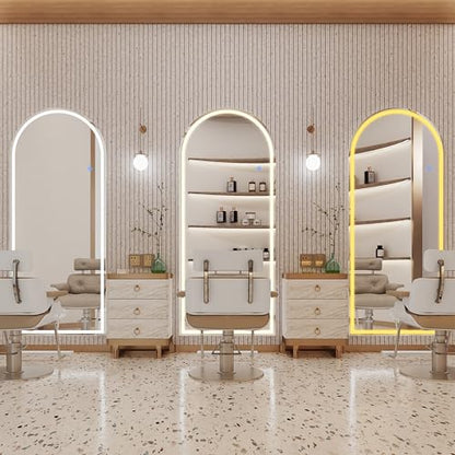 Antok 71"x28" LED Full Length Mirror, Lighted Floor Mirror, Arched - size: 71"L x 28"W, style: Arched Style