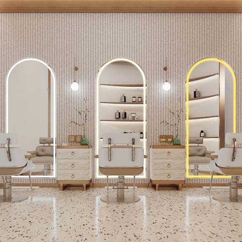Antok 56"x20" LED Full Length Mirror, Lighted Floor Mirror, Arched - size: 56"L x 20"W, style: Arched Style