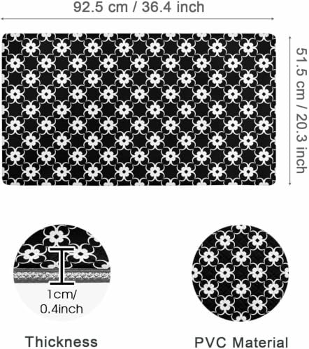 Kitchen Floor Mat 36x20in Waterproof Anti-Fatigue Kitchen Mats - color: Four Leaf Flower