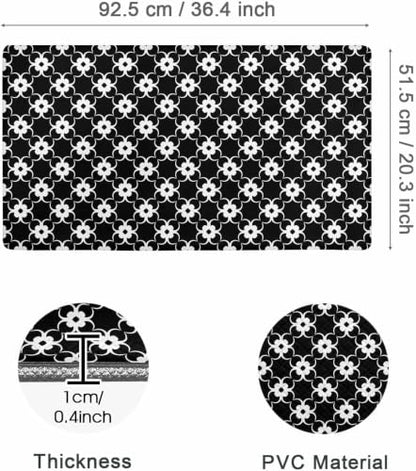 Kitchen Floor Mat 36x20in Waterproof Anti-Fatigue Kitchen Mats - color: Four Leaf Flower