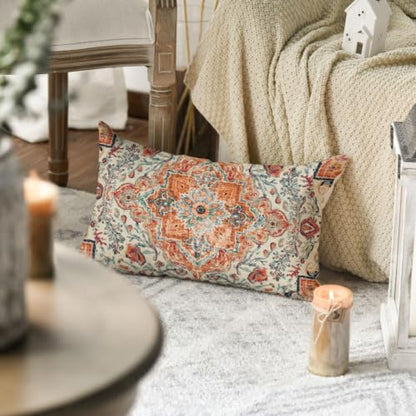 AVOIN colorlife Boho Throw Pillow Cover 12x20 Inch - size: 20" x 12" (Pack of 1)