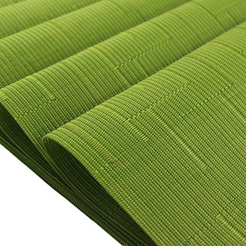 PIGCHCY Plastic Placemats,Durable Heat Resistant Placemats for Dining Table,Washable Woven Vinyl Kitchen Placemats Set of 4 (18 x 12 inches,Sage Green) - color: C: Green Sage, size: 4 Placemats