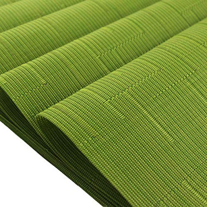 PIGCHCY Plastic Placemats,Durable Heat Resistant Placemats for Dining Table,Washable Woven Vinyl Kitchen Placemats Set of 4 (18 x 12 inches,Sage Green) - color: C: Green Sage, size: 4 Placemats