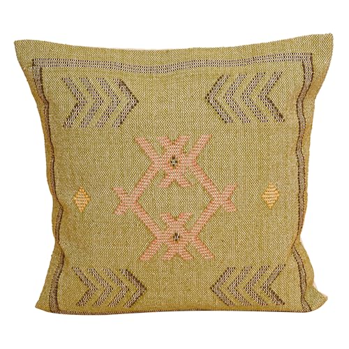 Indian Cotton Cushion Cover Sabra Kilim Pillow Cover Designer Decorative Sofa 18x18 Inche Handwoven Cushion Case for Farmhouse Home Decor Spring Decorative Pillow (Pattern 2) - color: Pattern 2