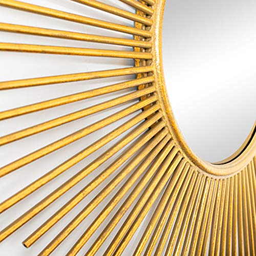 SAFAVIEH Home Collection Vila 41-inch Gold Sunburst Round Mirror