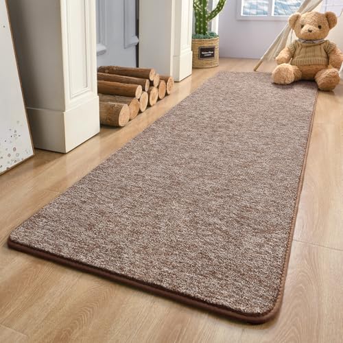 Keeko 2x8 Area Rugs for Living Room,Soft Washable Memory Foam Bedroom Rug - color: Brown-white, size: 2' X 8' (Rectangular)