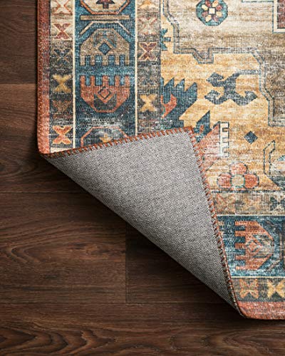 Loloi Skye Terracotta/Sky 2'-3" x 3'-9" Accent Rug - color: Terracotta / Sky, size: 2'3" x 3'9" (Rectangular)