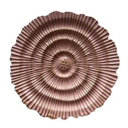 Metal Wall Sculpture, 10'' Round Textured Radiant Sunburst Wall Decor - color: 053A-Pink