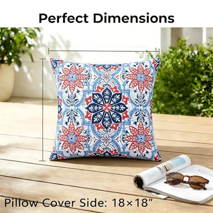 JMGBird Outdoor Throw Pillow Outdoor Patio Pillows for Couch - color: Clark Blue