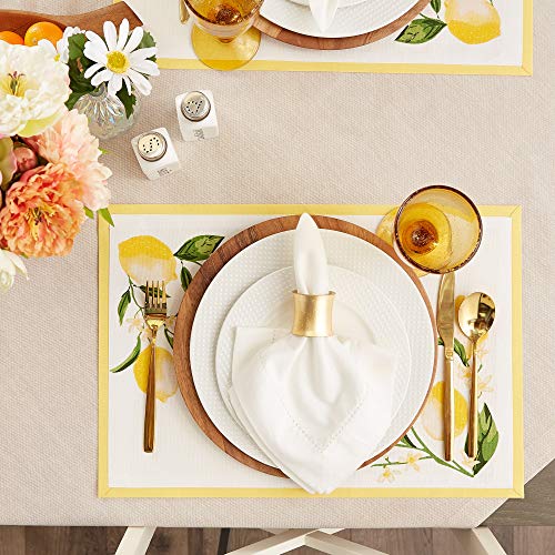 DII Lemon Bliss Tabletop Collection, Placemat Set, 6 Piece - size: Placemat Set