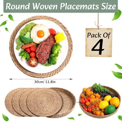 Boho Table Runner and Placemats Set, 4 Sets, Green, 12x72 - color: Green, size: 12x72"