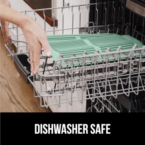 GORILLA GRIP Patented BPA-Free Silicone Dish Drying Mat, 18x16, Mint - color: Mint, size: 18" x 16", style: Silicone