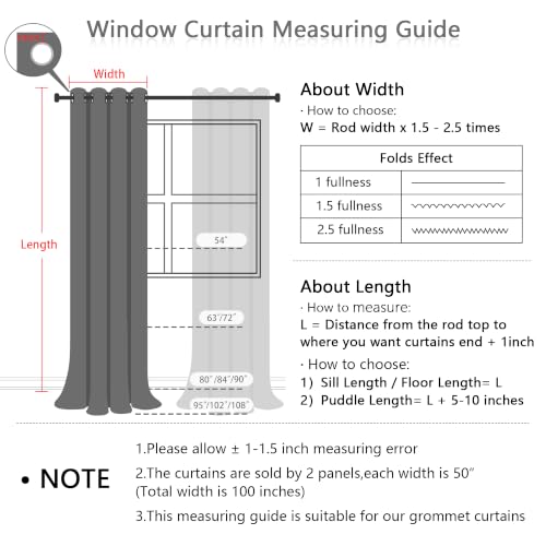 MYSKY HOME Blackout Curtains for Kids Bedroom 100% Light Block Out Thermal Insulated Curtain 72 Inches Grommet Room Darkening Curtains Privacy Window Drapes with White Pom Pom Sheers?2 PCS, 50" x 72" - color: White Pom Pom, size: 50"W x 72"L (Pack of 2)