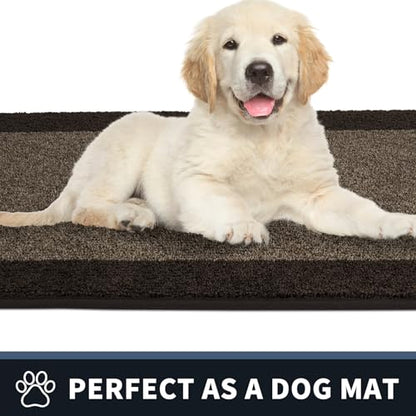 PURRUGS Hallway Runner Rug, 32" x 84", Grayish Brown & Coffee - color: Grayish Brown & Coffee, size: 32" X 84"