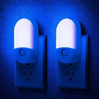 L LOHAS LED Blue Night Light, Night Lights Plug into Wall[2 Pack], 0.6W LED - color: Blue, size: 2 Count (Pack of 1)