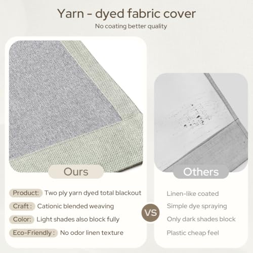 HOMEIDEAS 100% Blackout Sage Green Faux Linen Curtains 84''L 2 Panels - color: Sage Green, size: 52"W x 84"L (Pack of 2)