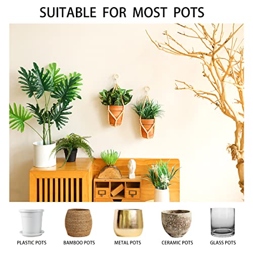Artilady Beaded Plant Hanger, Macrame Hanging Planter for Indoor Plants - color: Burlywood Color