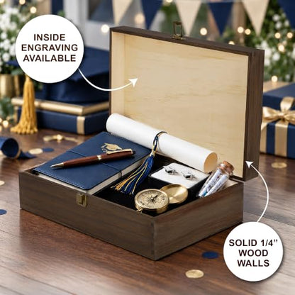 Personalized Graduation Keepsake Box, High School & College Grad Gift - style: 4. Graduation Designs