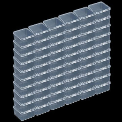 LJY 60 Clear Square Plastic Boxes, 2.5 x 2.5 x 1.4 in for Coins - color: Transparent, size: Single Size (2.5 x 2.5 x 1.4 inch)