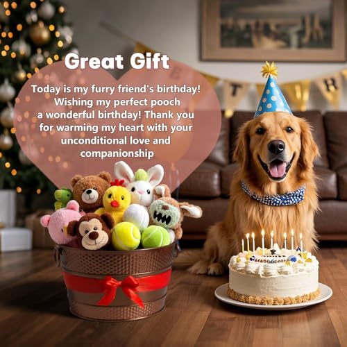 Copper Metal Dog Toy Storage Bin, 15-Quart