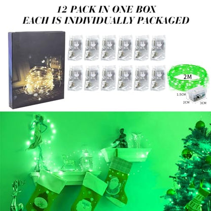 ZGWJ 12 Pack Green Fairy Lights, Mini String Lights - color: Green, size: 12P