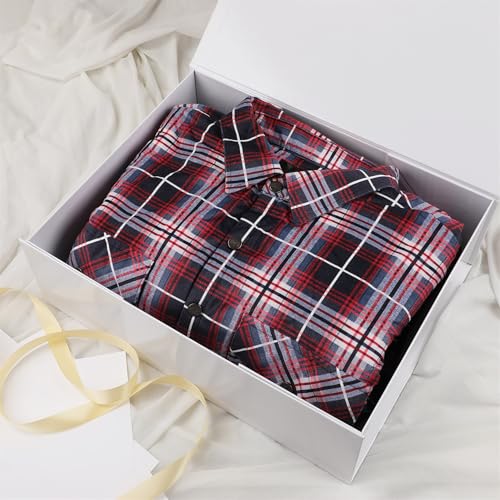 White Extra Large Gift Boxes With Lids, Includes Ribbon And Diy Printable Sticker Paper, Bridesmaid Proposal Box, Magnetic Gift Box For Birthday, Wedding, Graduation - color: 19x16x6inch-White-Pack 1