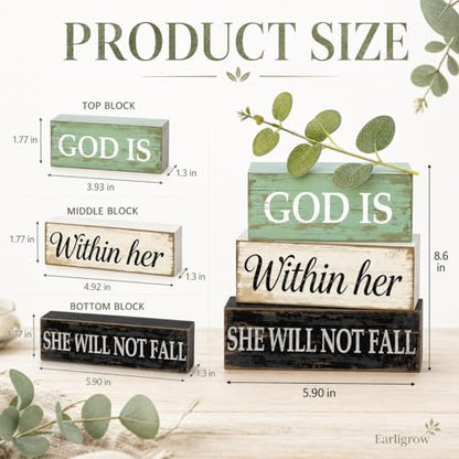Christian Table Decor for Home, Inspirational Religious Gifts for Women - style: Devout