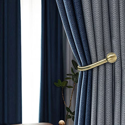 Curtain Holdback, 2 Pcs Wall Mounted Drapery Tiebacks with Screws, Heavy Duty Metal Decorative Window Drapery Holder Curtain Hook, Brass - color: 2 Pcs, Brass