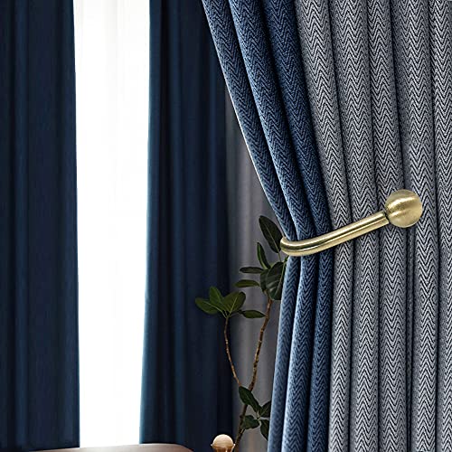 Curtain Holdback, 2 Pcs Wall Mounted Drapery Tiebacks with Screws, Heavy Duty Metal Decorative Window Drapery Holder Curtain Hook, Brass - color: 2 Pcs, Brass