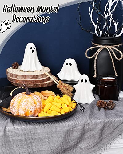 Tuitessine Ceramic Ghosts Small Scary Ghost Figurine Halloween Ghost Statue