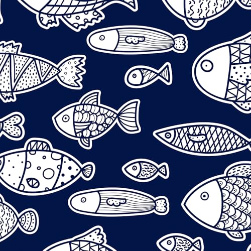 Kitchen Rugs for Floor 2 Pcs Memory Foam Padded Anti Fatigue Kitchen Mat - color: Fish-03
