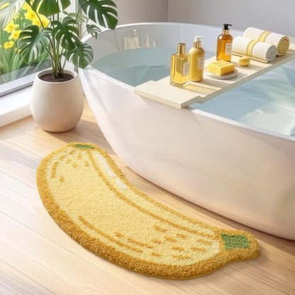 LUMI Cute Bathroom Rug, Absorbent Non Slip Bath Mat, 24"x51", Banana - color: Fruit-banana-large