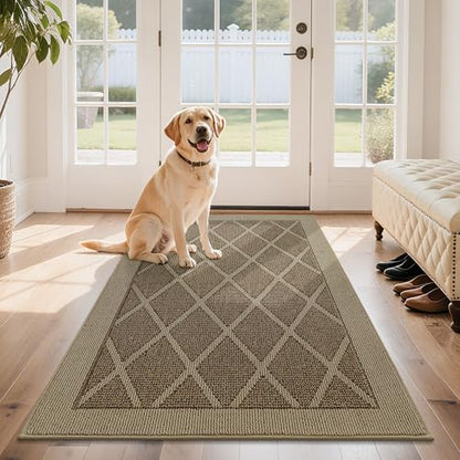 COSY HOMEER Non-Slip Door Mat 36"x60",Entryway Rugs Low Profile,Beige - color: Beige, size: 5' x 3' (Rectangular)