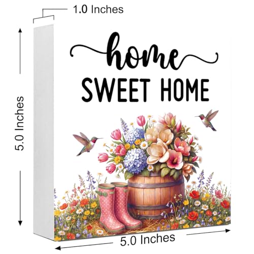 Home Sweet Home Wooden Box Tiered Tray Decor Sign - color: Home Sweet Home2