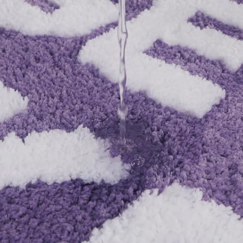 Zeeinx Get Naked Bath Mat Cute Bathroom Rugs Non Slip Microfiber Bath Rugs Funny Bathroom Decor for Apartment Purple Bath mat for Tub and Shower,Machine Washable,20”x32” - color: Purple, size: 1'8" x 2'8" (Rectangular)