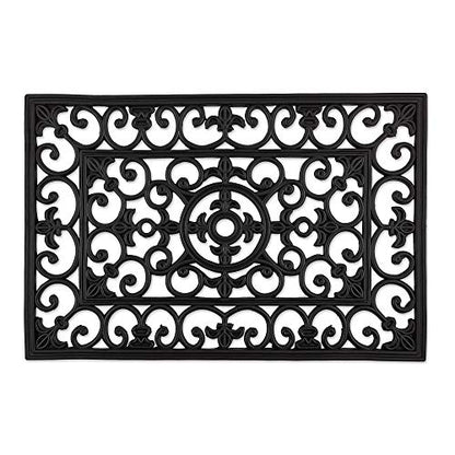 DII High Traffic All-Weather Rubber Doormat, 18x30, Natural Wrought Iron - color: Natural Wrought Iron, size: 1'6" x 2'6" (Rectangular)
