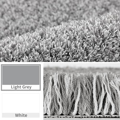 Yimobra Bathroom Runner Rug 47x24, Non Slip Washable Bath Mat, Gray & White - color: Light Gray and White, size: 47" X 24"