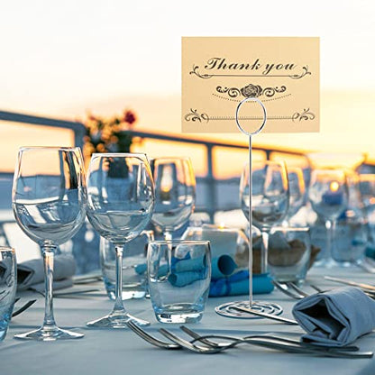 Table Number Holders, 10PCS Place Card Holder, Photo Holder (8.7" Silver) - color: Silver, size: Extra Large