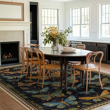 8x10 Area Rug for Living Room Butterfly Rugs Butterflies Insect Machine - color: Butterfly, size: 8' x 10' (Rectangular)