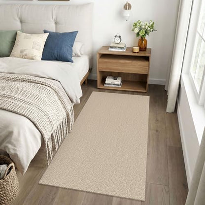 EARTHALL Washable Runner Rug, Non Slip Doorway Runner, 3x6 Ft, Sand/Beige - color: Sand/Beige, size: 3' x 6' (Rectangular)