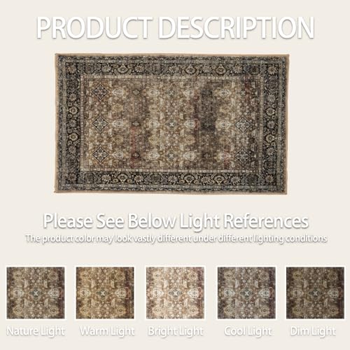 Washable 2x12 Non Slip Hallway Runner Long Rug(Brown,2'x12') - color: Brown, size: 2' x 12' (Rectangular)