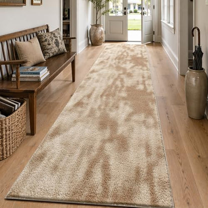 2x10 Tie-dye Beige Runner Rug Washable Non-Slip for Kitchen Hallway - color: 01 Tie-dye Beige, size: 2' x 10' (Runner)