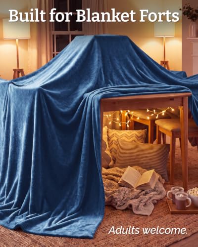 Fleece Blanket Oversized King - Ultra-Soft Flannel Blanket - Royal Blue - color: 28 - Royal Blue, size: Oversized King (120" x 120")