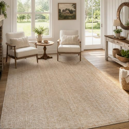 Collive Boho Living Room Area Rugs, 5 X 8 ft Washable Moder Bedroom Rug - color: Tan/Cream, size: 5' x 8' (Rectangular)