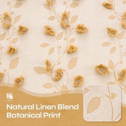 BGment Yellow Linen Curtains for Living Room 84 inches Long - 2 Panels - color: Yellow, size: 52"W x 84"L (Pack of 2)