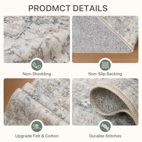 BESBLEE 4x6 Area Rug for Living Room,Washable Non Slip, Light Taupe Brown - color: Light Taupe Brown, size: 4' x 6' (Rectangular)