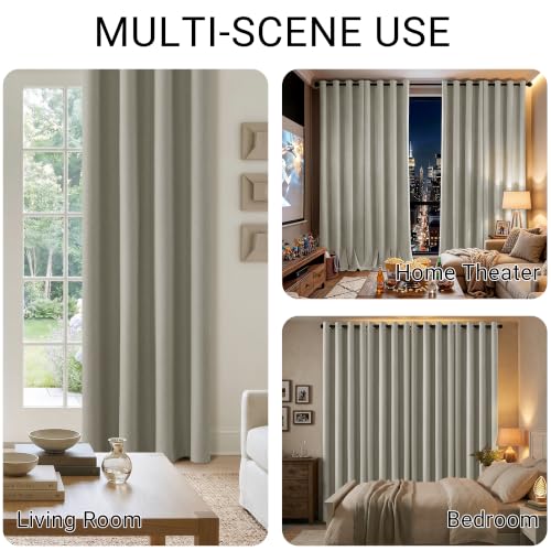 ChrisDowa Sand Blackout Curtains 45 Inches Long 2 Panels for Bedroom - color: Sand, size: 52"W x 45"L (Pack of 2)