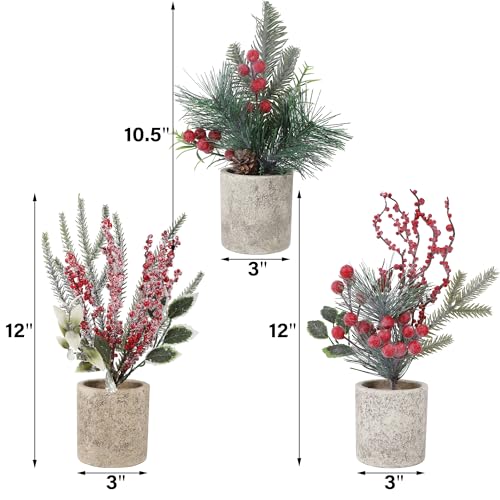 winemana Mini Christmas Tree Table Decorations Indoor Holiday Office Decor - size: Style 5