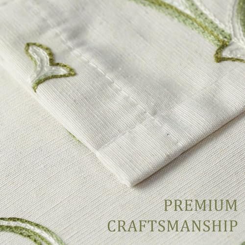 VOGOL Green Leaf Botanical Tier Curtains, 30 x 24 Inches, 2 Panels - color: Green, size: 30"W x 24"L (Pack of 2)